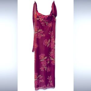 🌺 FREE PEOPLE Intimately Line 🌺 Floral Midi Dress Garden Party EUC